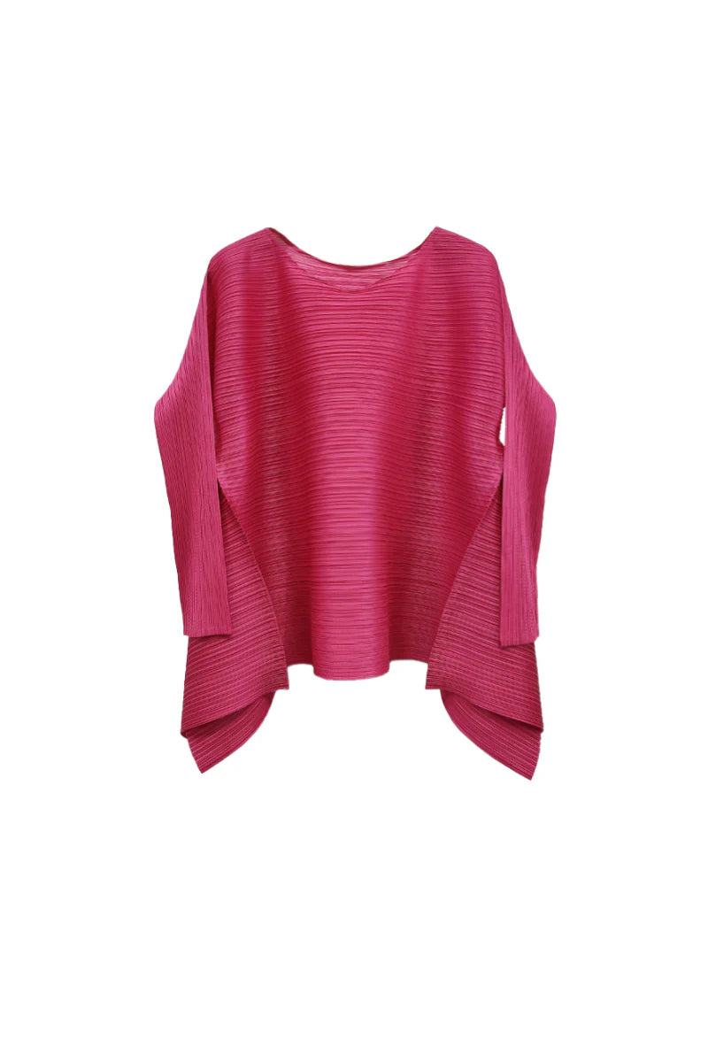 Designer Inspired Pleated Asymmetrical Top