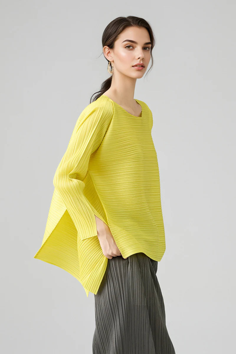 Designer Inspired Pleated Asymmetrical Top