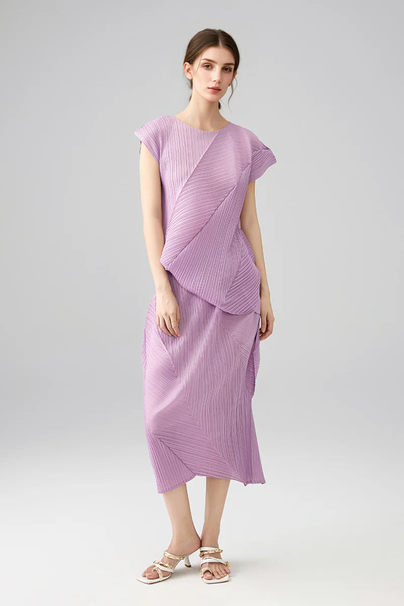 Designer Inspired Pleated Midi Skirt
