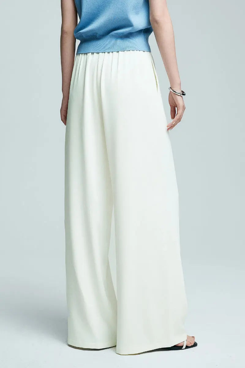White Pull-On Wrinkle-Free Cooling Puddle Pants