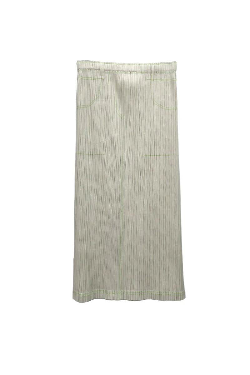Designer Inspired Pleated Pull-On Midi Skirt