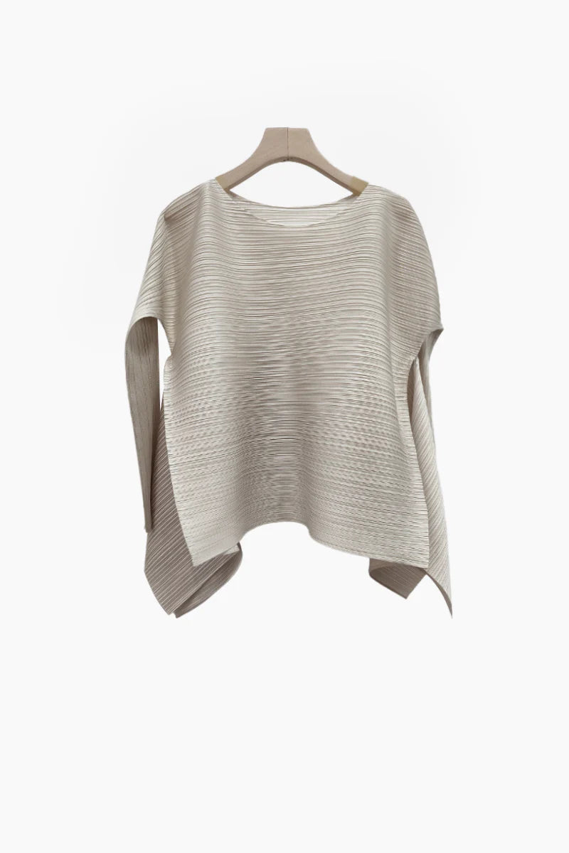 Designer Inspired Pleated Asymmetrical Top