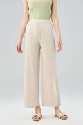 Designer Inspired Pleated Wide-Leg Cropped Pants