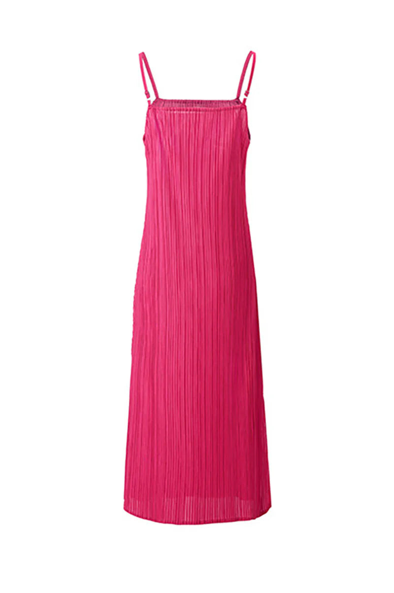 Designer Inspired Pleated Midi Slip Dress