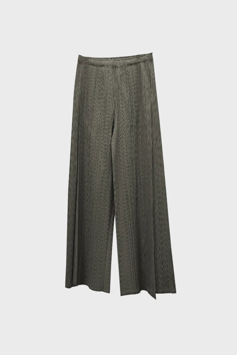 Designer Inspired Pleated Wide-Leg Cropped Pants