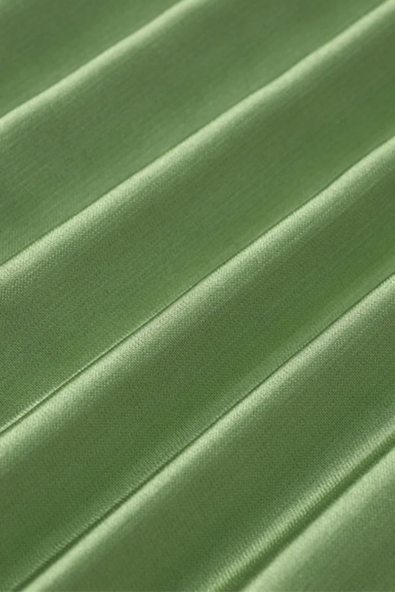 Designer Inspired Pleated Cap-Sleeve Dress with Belt