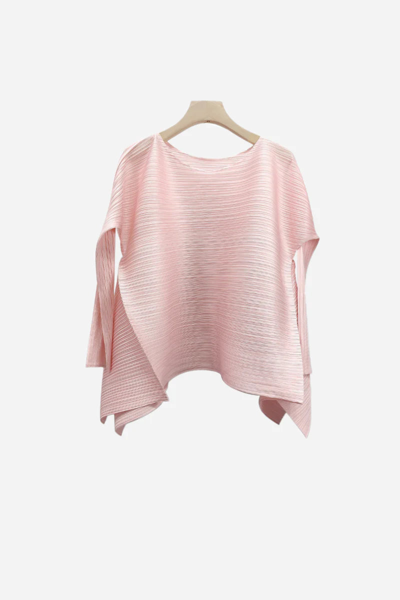 Designer Inspired Pleated Asymmetrical Top