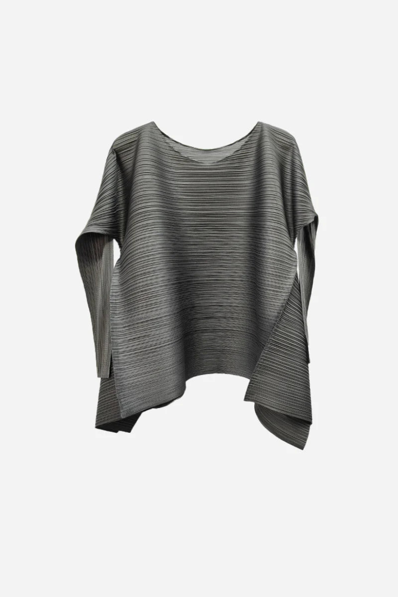 Designer Inspired Pleated Asymmetrical Top